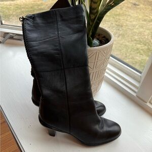 Sofft Tall Leather Black Boots
